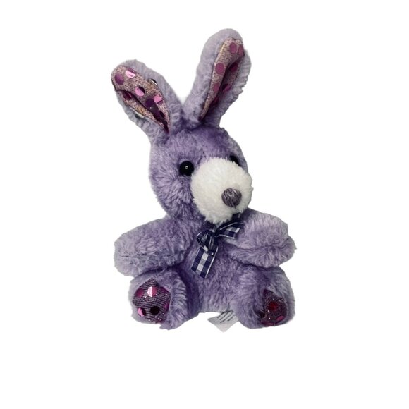 Plush Bunny Other - Plush‎ Bunny Purple Bunny Sequin Accents Plush Stuffed Toy 100% Polyester